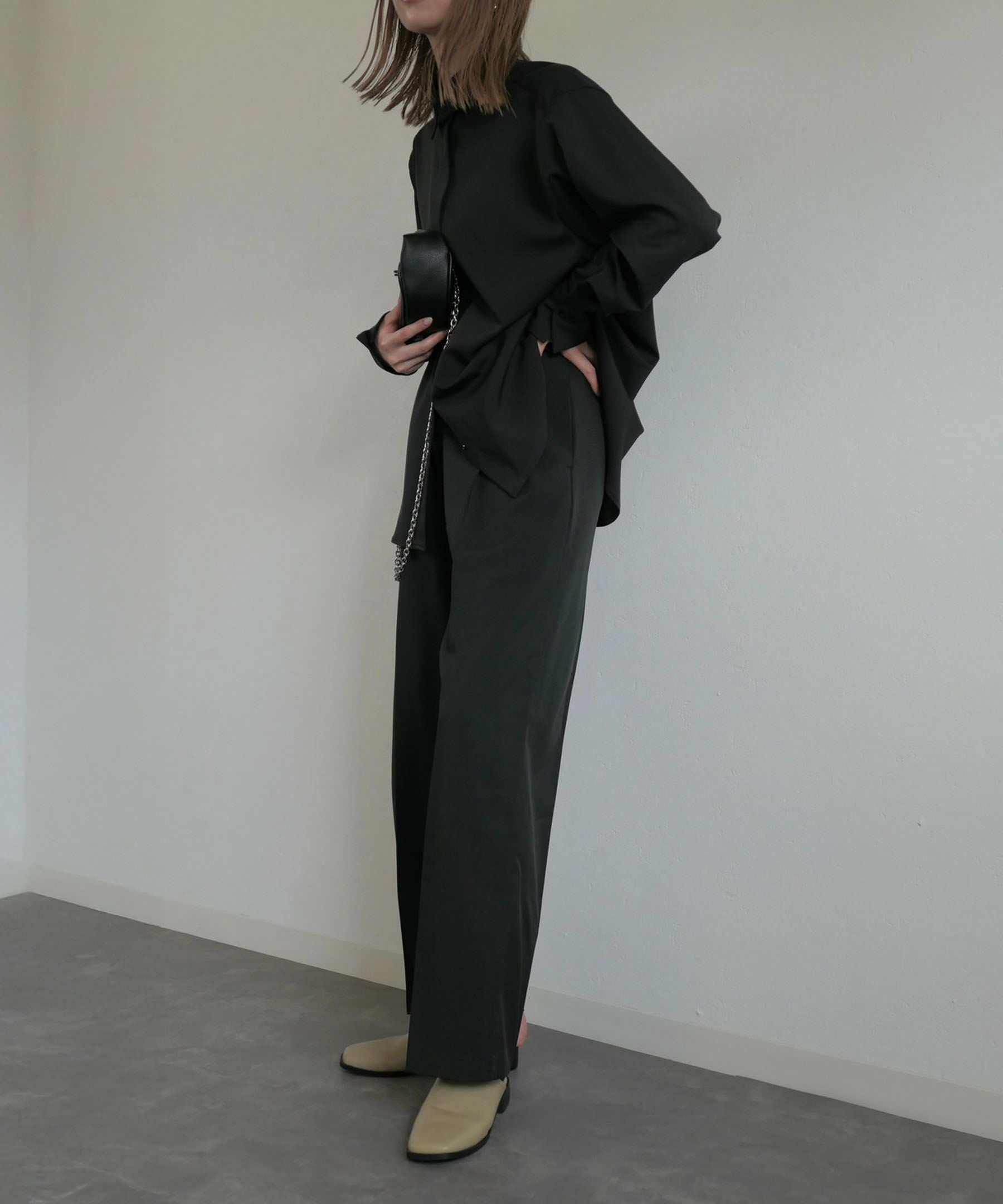 original double tuck wide slacks | Reurie'（レウリィ）