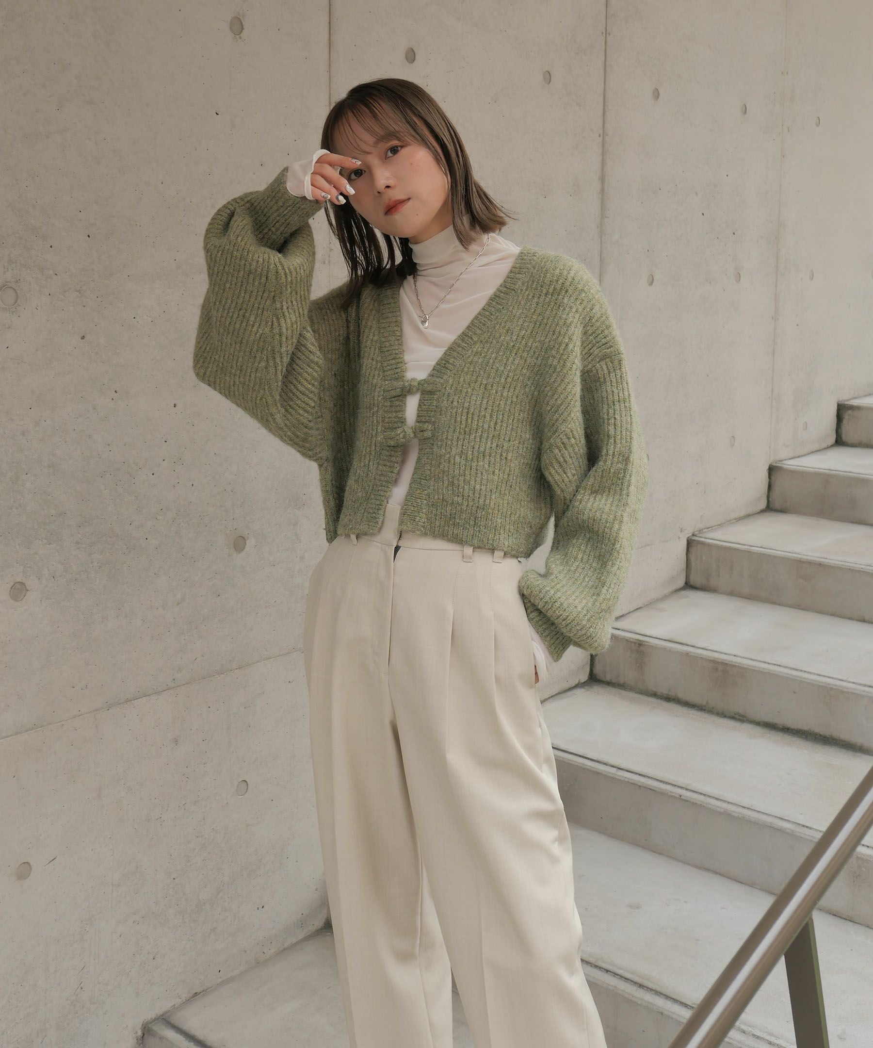 original double tuck wide slacks | Reurie'（レウリィ）
