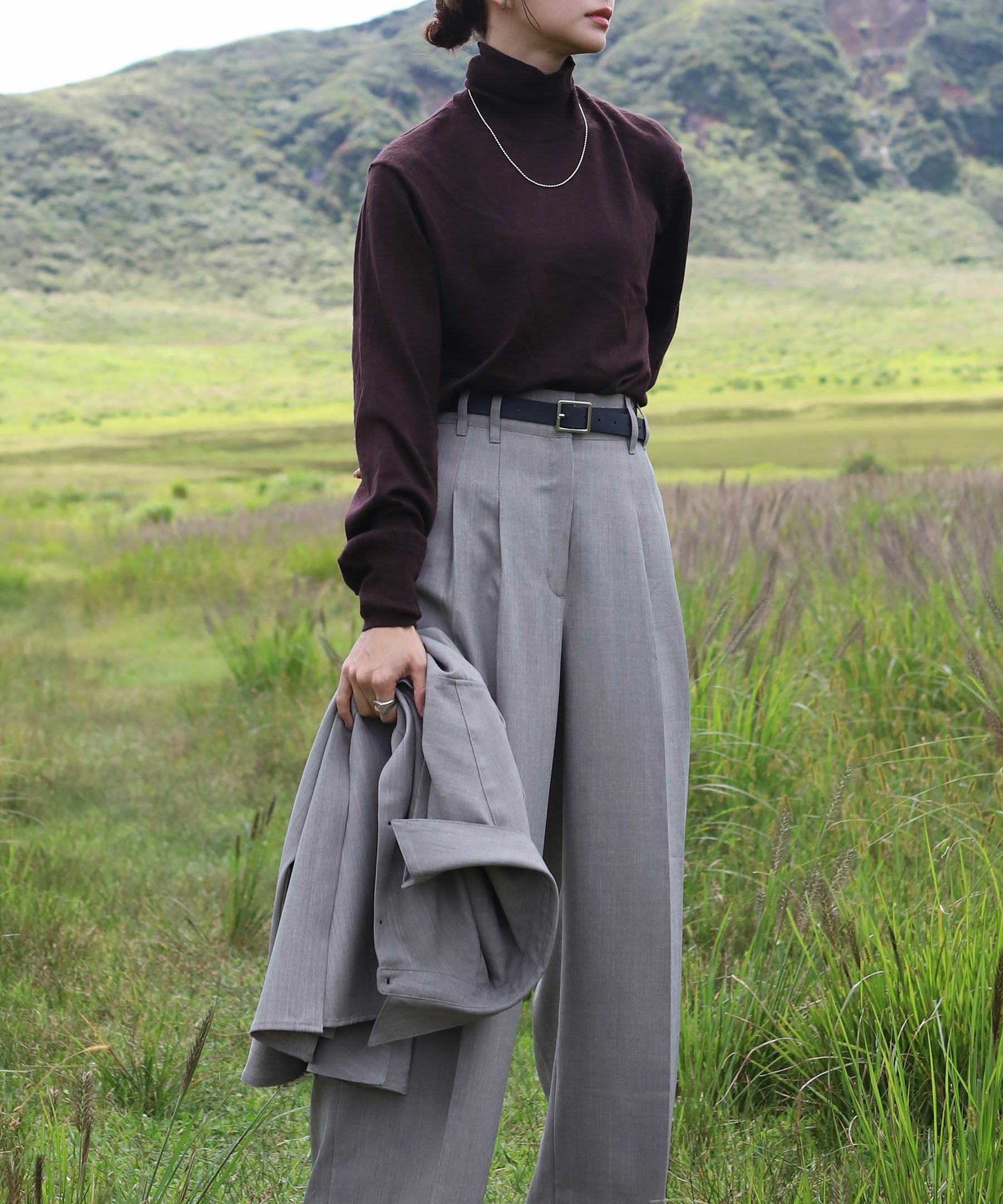 original double tuck wide slacks | Reurie'（レウリィ）