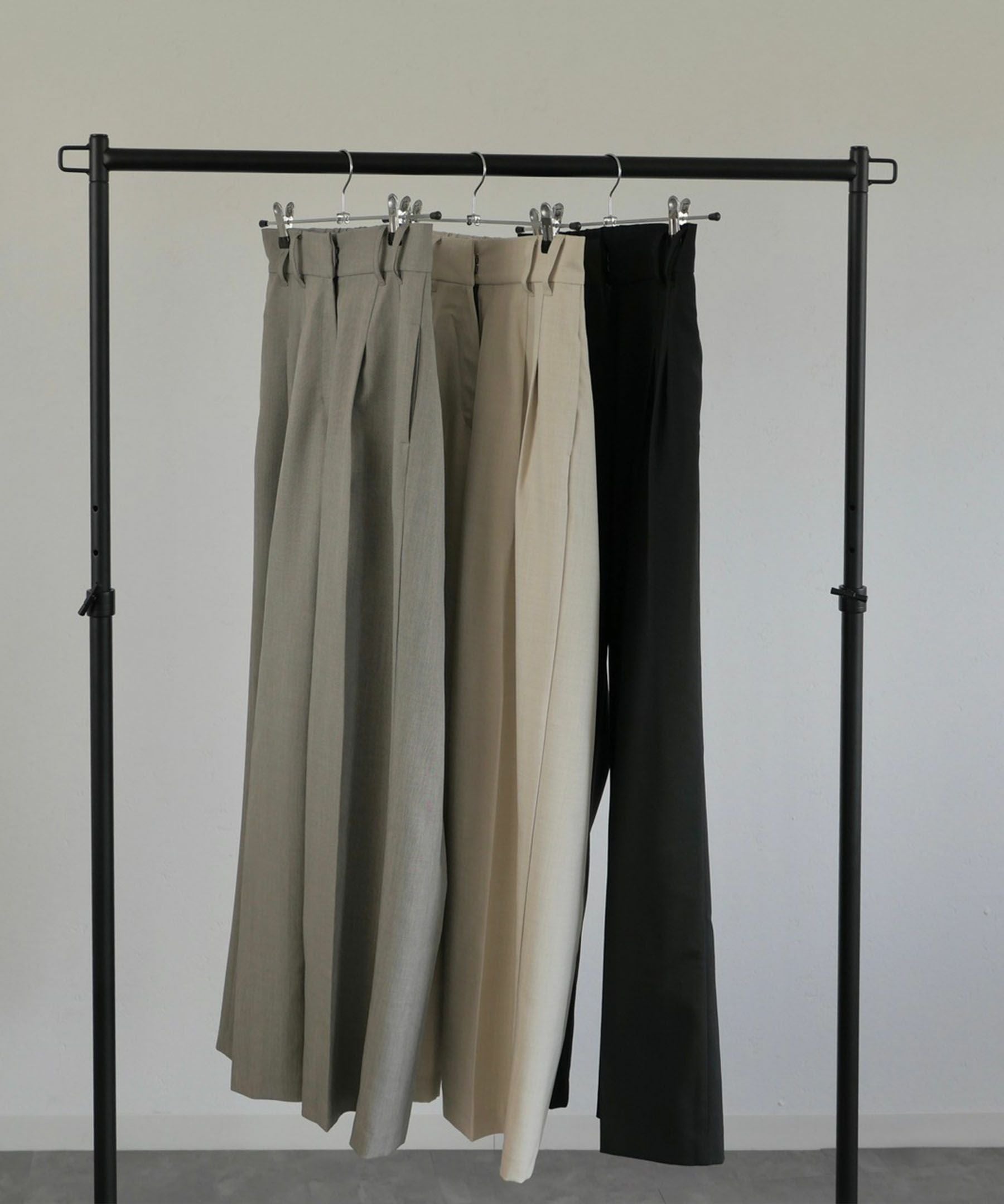 original double tuck wide slacks | Reurie'（レウリィ）