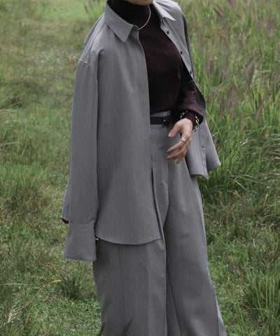 original oversize front fly shirt | Reurie