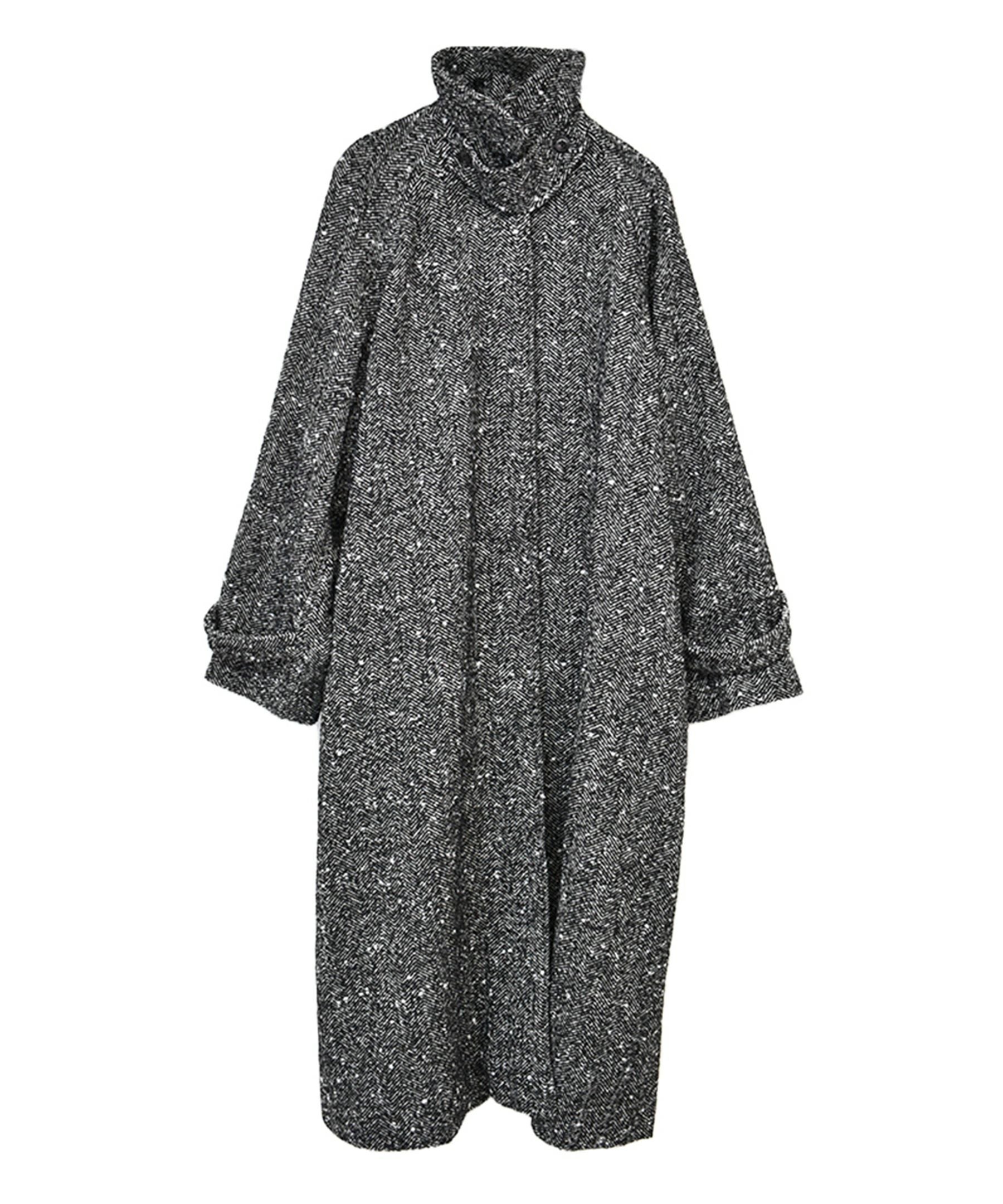 アルテリアULTERIOR RUNDOM BUSKET TWEED フードコート アルテリア ULTERIOR ランダムバスケットツイード ダブル ワーク