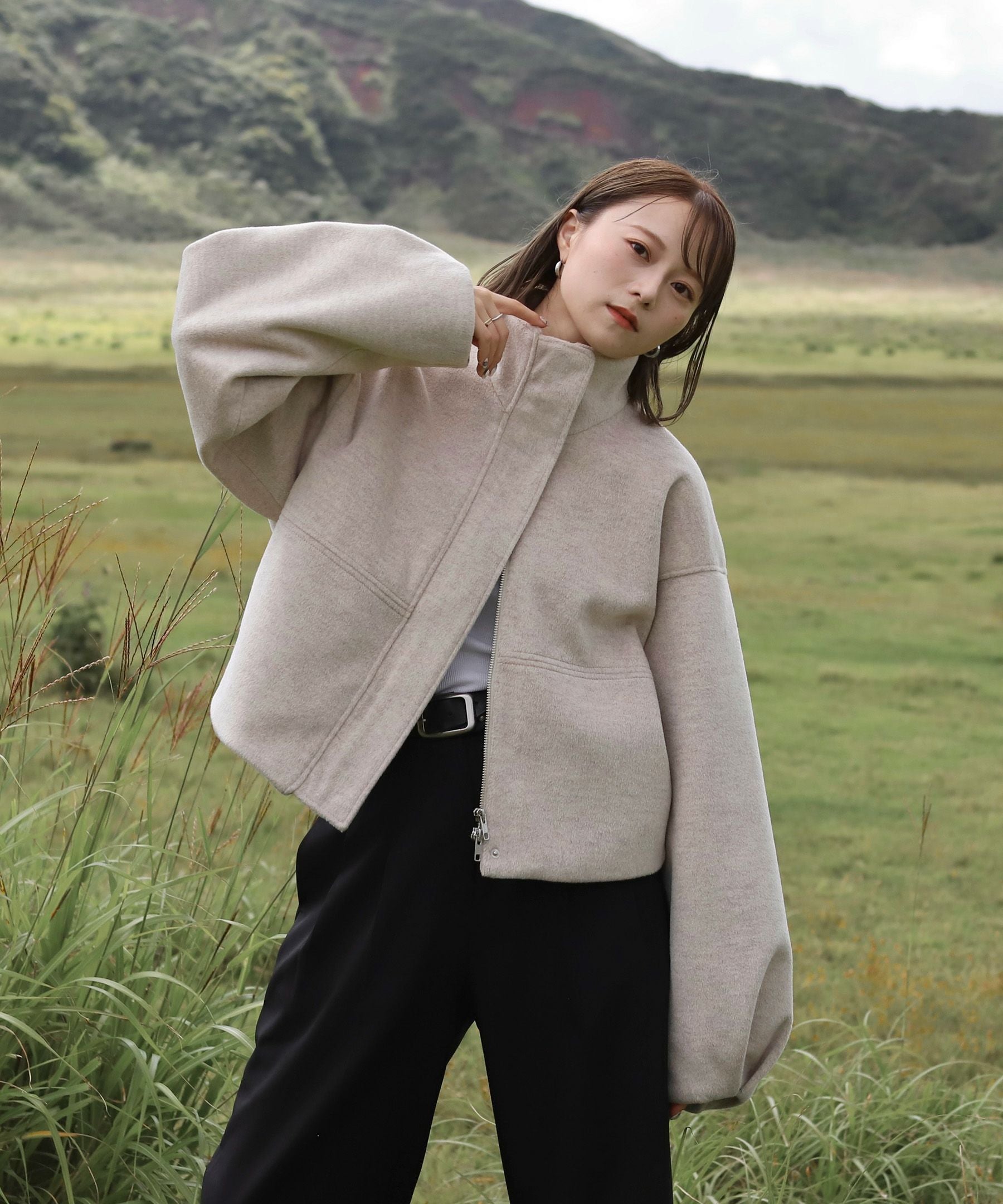 Reurie ダブルジップショートウールコート Reurie'（レウリィ）の「【HIT ITEM!】ダブルジップショートウール
