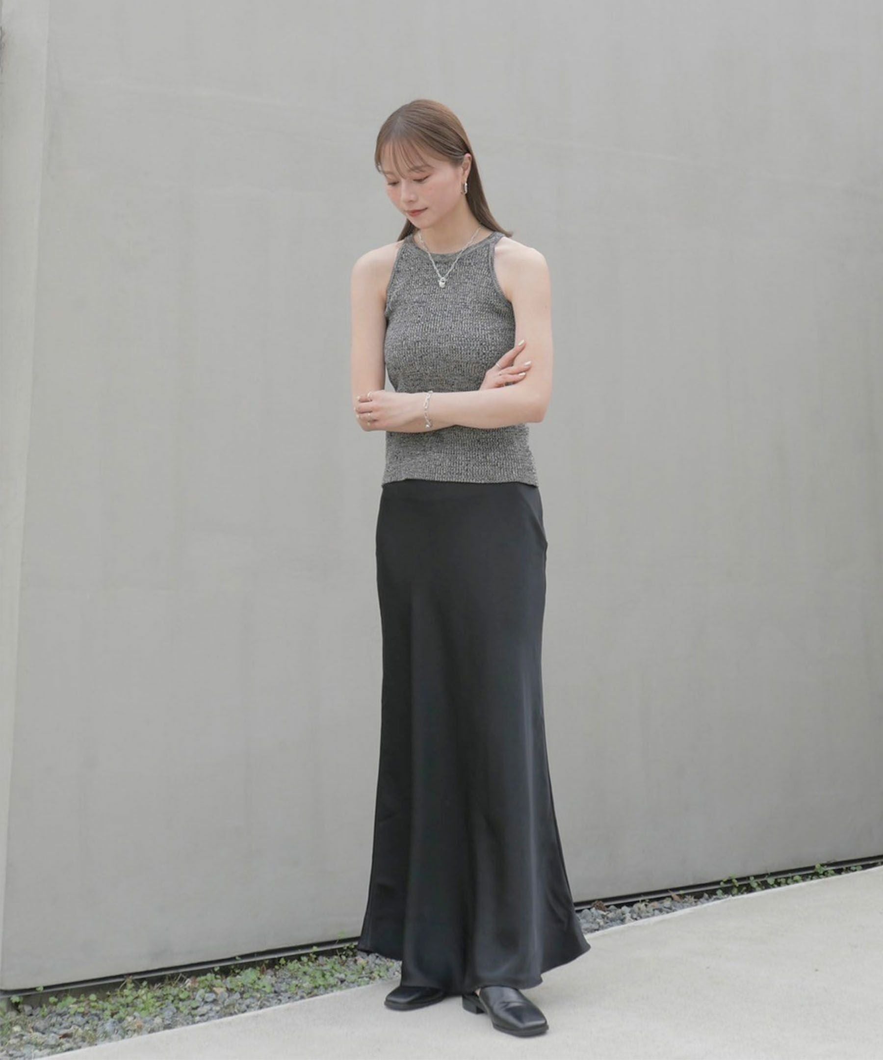 original bias satin long skirt | Reurie'（レウリィ）