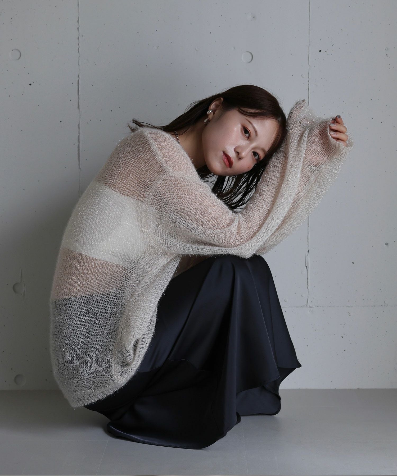 アメリ　BIAS SATIN PRINT SKIRT サテンスカート Ameri（アメリ）の「BIAS SATIN PRINT SKIRT（スカート）」 - WEAR