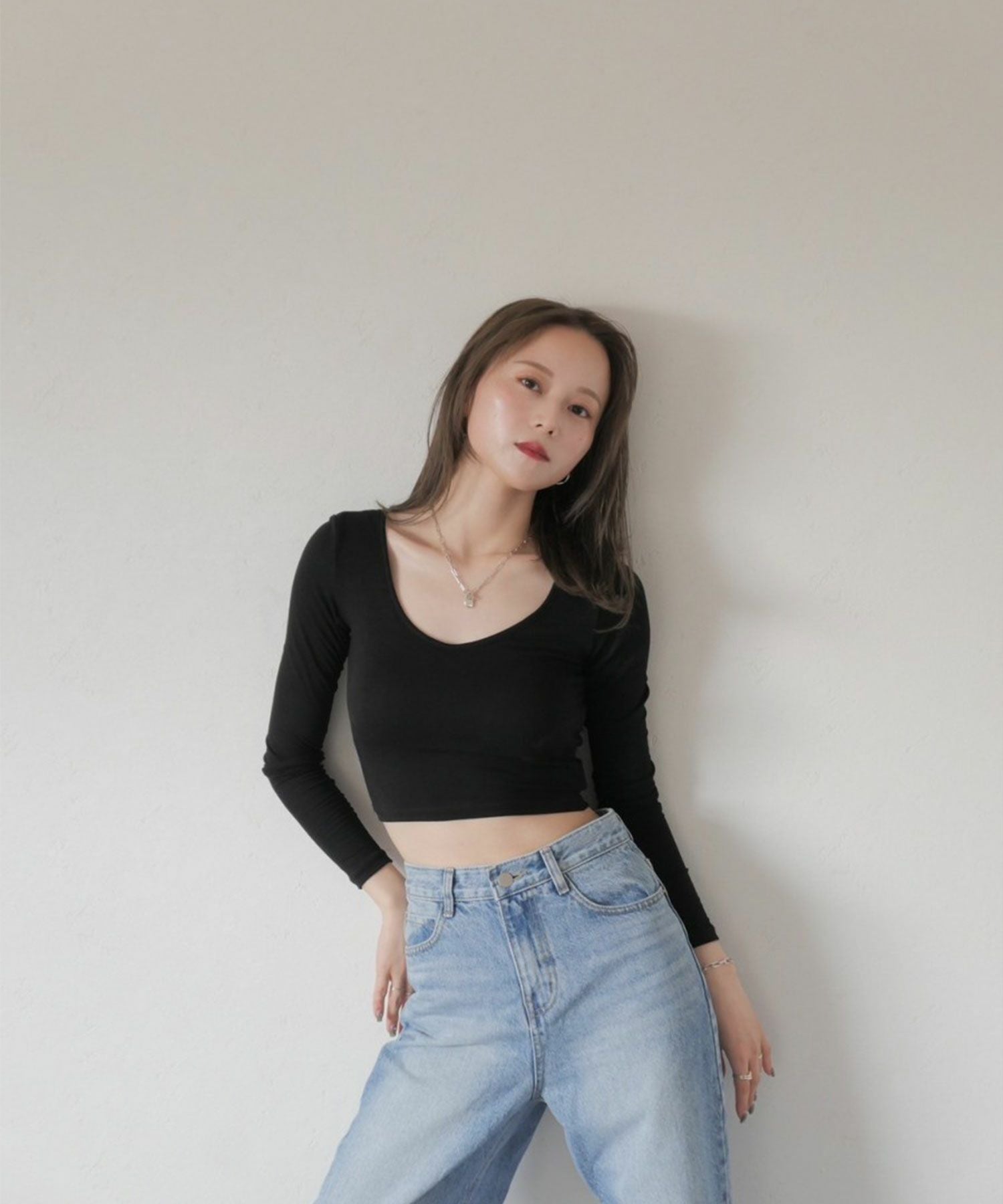 トップス kumi padded Uneck tight top（カップ付） | Reurie'（レウリィ）
