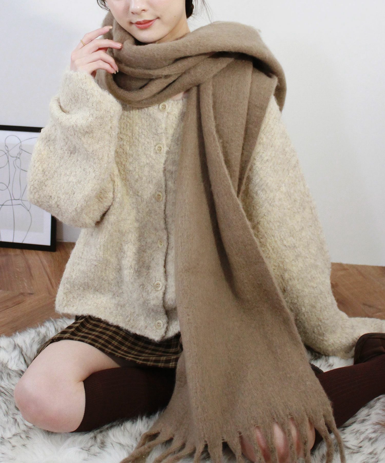 fluffy fringe muffler | Reurie'（レウリィ）