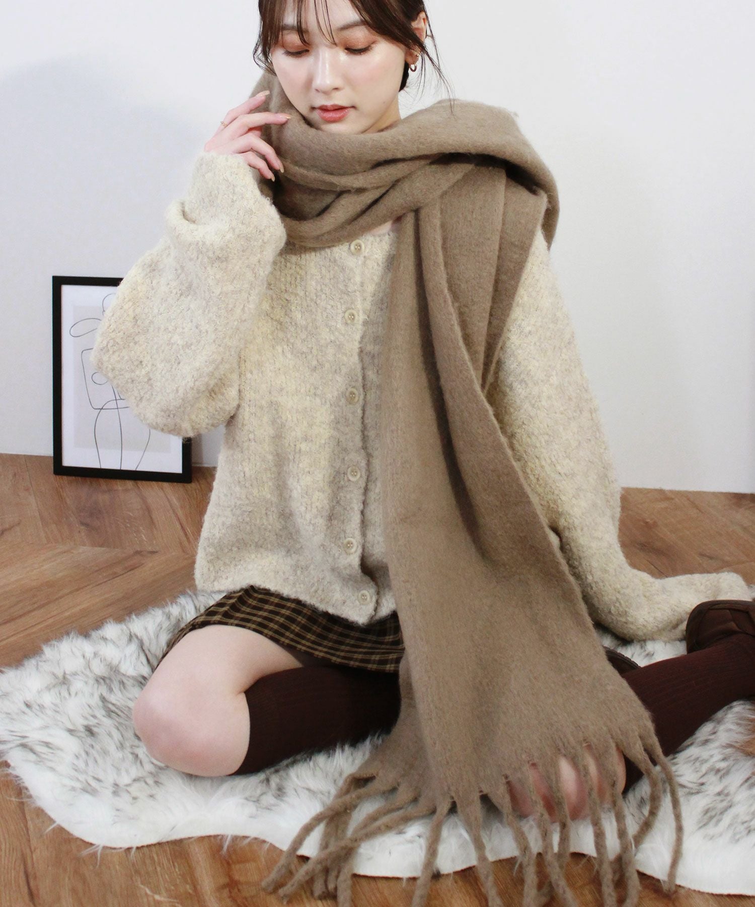 fluffy fringe muffler | Reurie'（レウリィ）