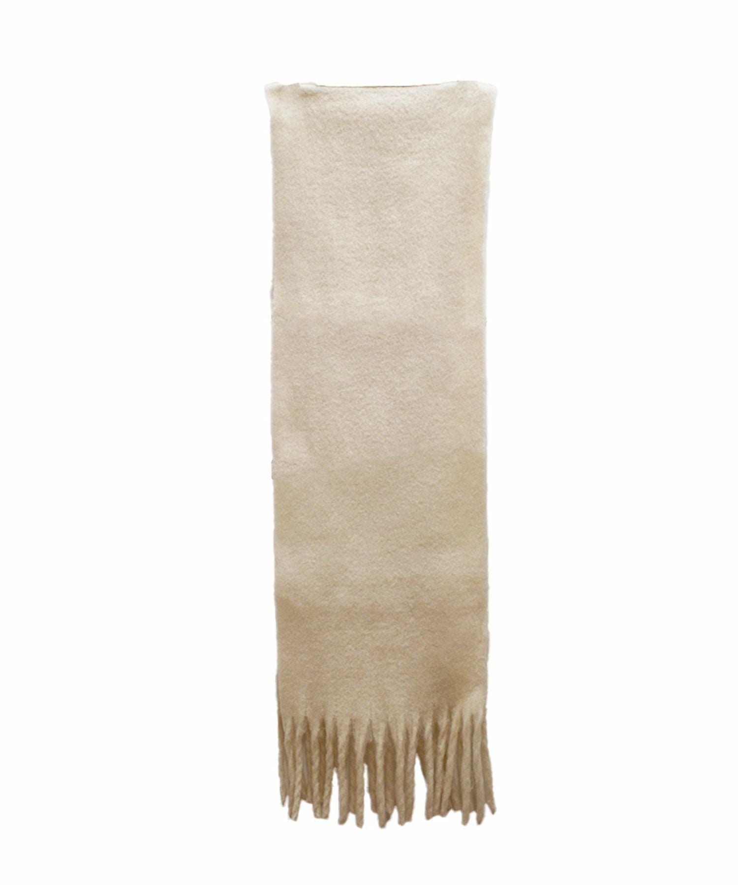 送料無料☆♡Éé mohair fringe muffler ivory☆ セール】 モヘアライクストール （マフラー・ショール・スヌード