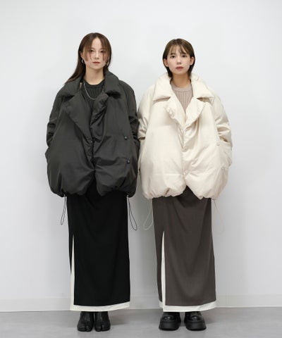original cocoon middle down coat | Reurie