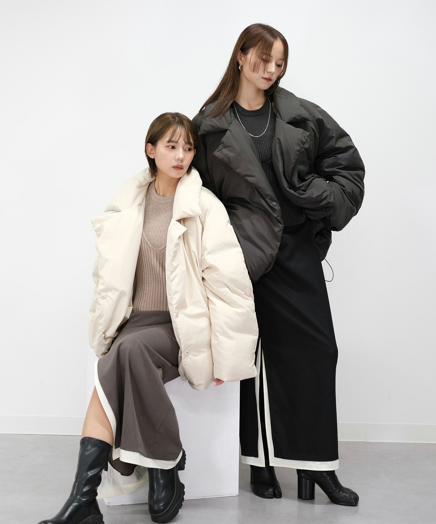 オリジナルコクーンミドルダウンコート original cocoon middle down coat | Reurie'（レウリィ）