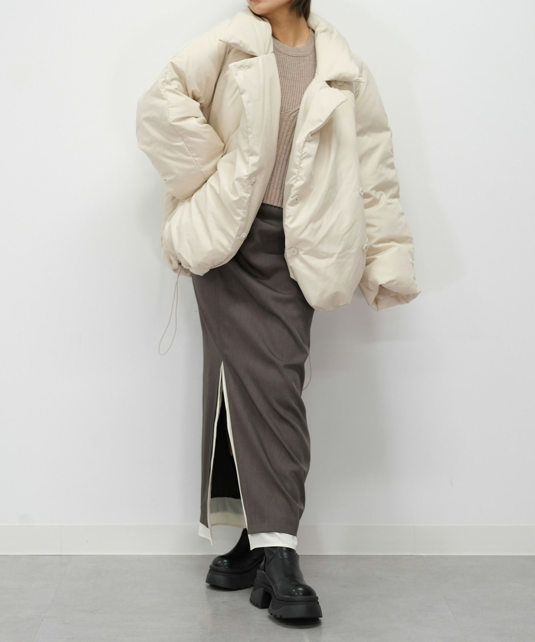 オリジナルコクーンミドルダウンコート original cocoon middle down coat | Reurie'（レウリィ）