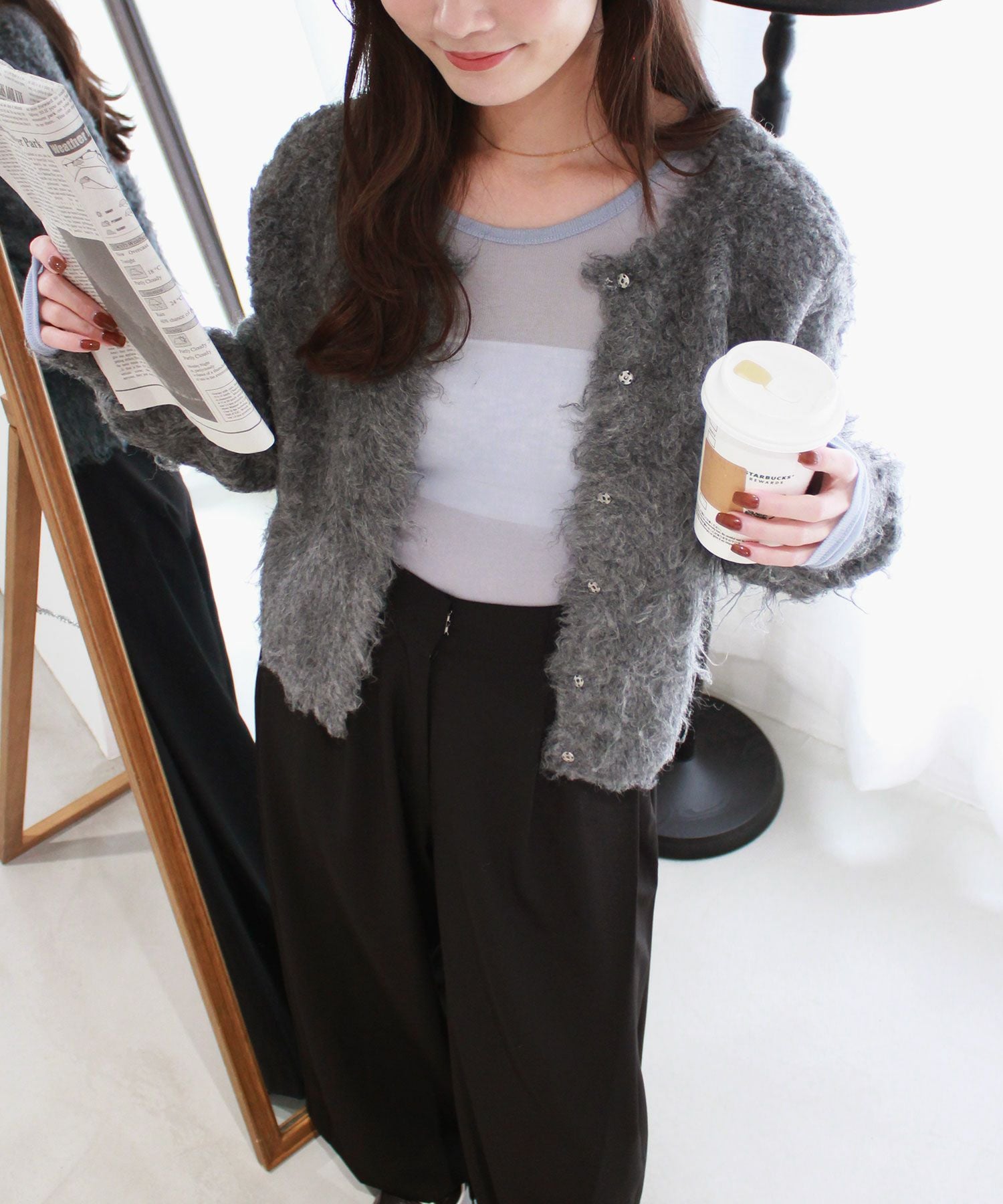 nocollar poodle jacket | Reurie'（レウリィ）