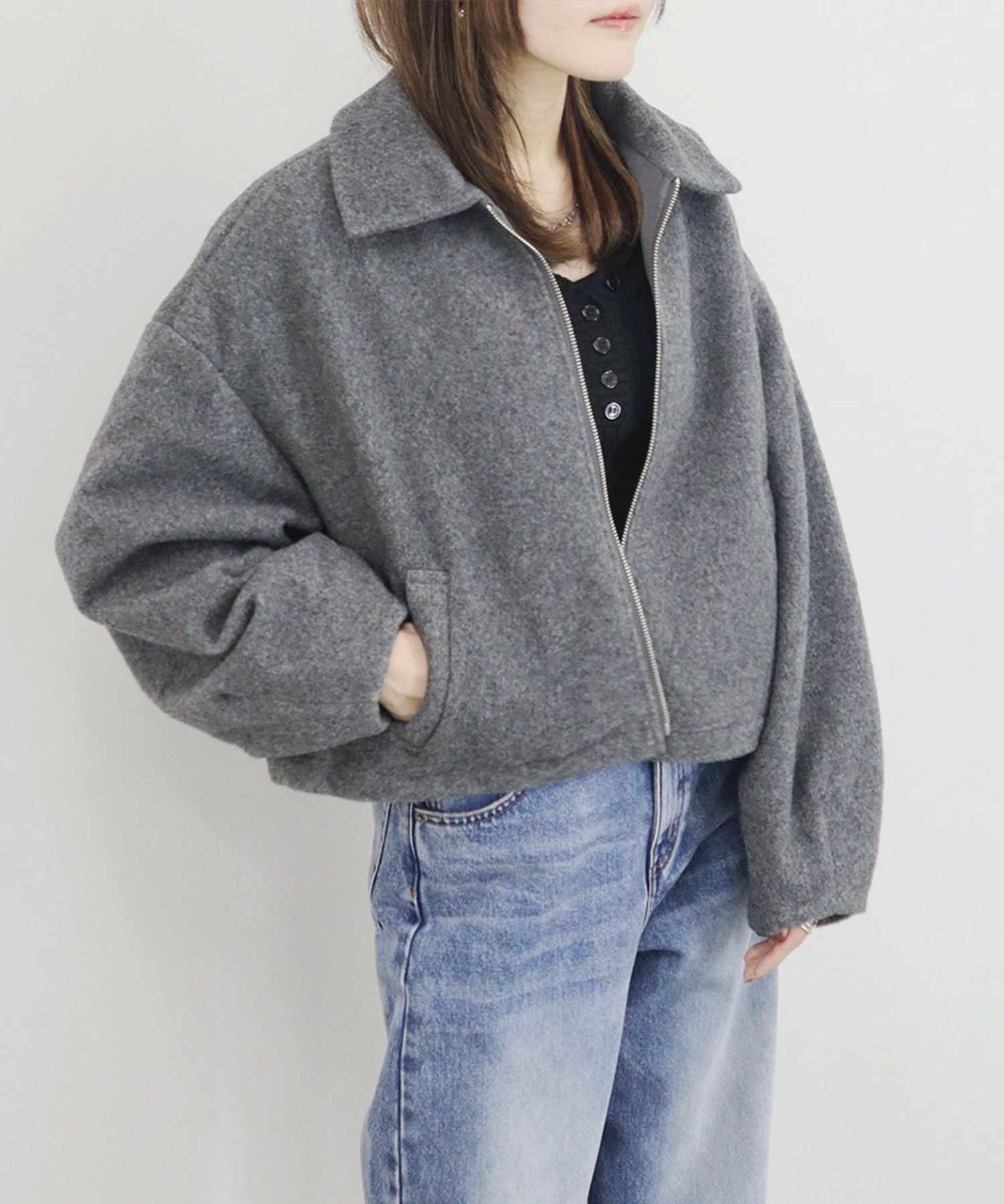 Reurie'(レウリィ) Wジップショートブルゾン Reurie'（レウリィ）の「オリジナルWジップショートブルゾン / 長袖