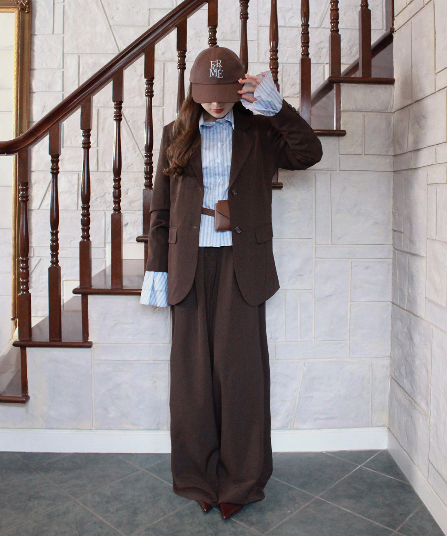 original tuck wide slacks | Reurie'（レウリィ）