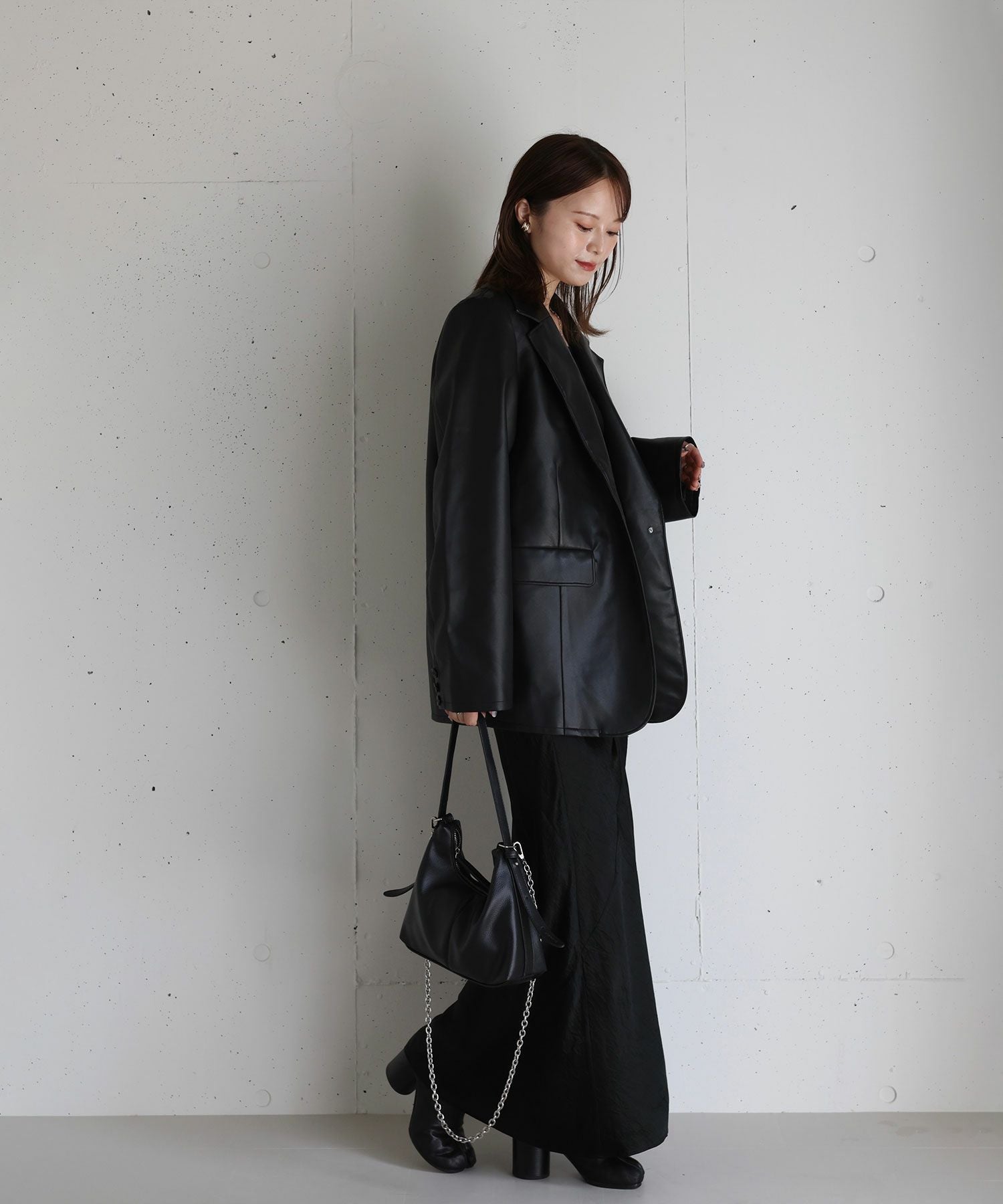 original faux leather tailored jacket | Reurie'（レウリィ）