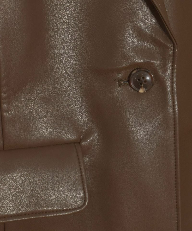 original faux leather tailored jacket | Reurie'（レウリィ）
