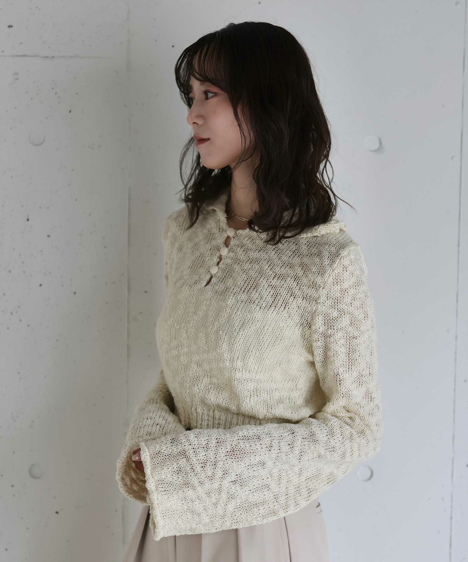 original puffy polo knit | Reurie'（レウリィ）