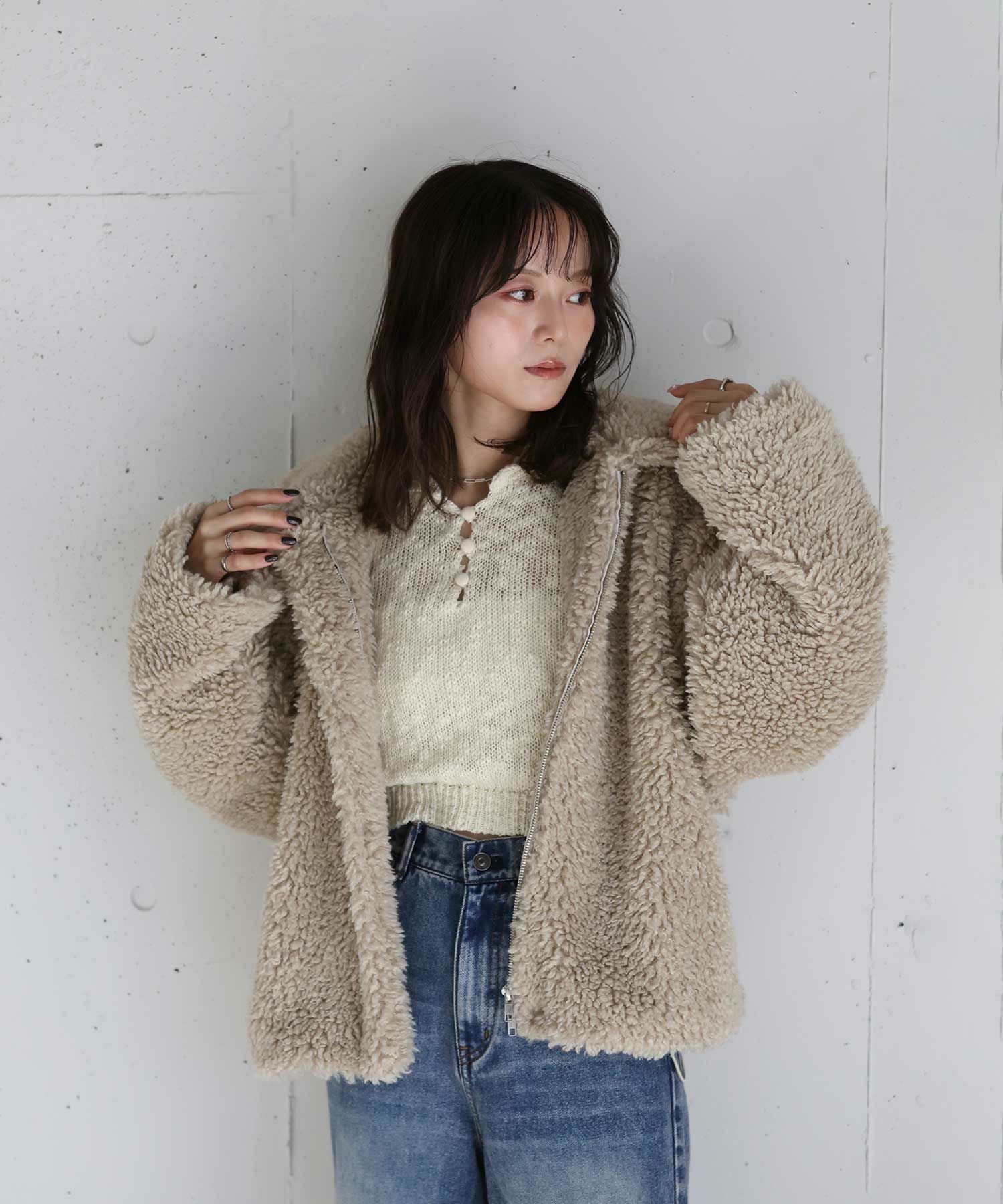 original puffy polo knit | Reurie'（レウリィ）