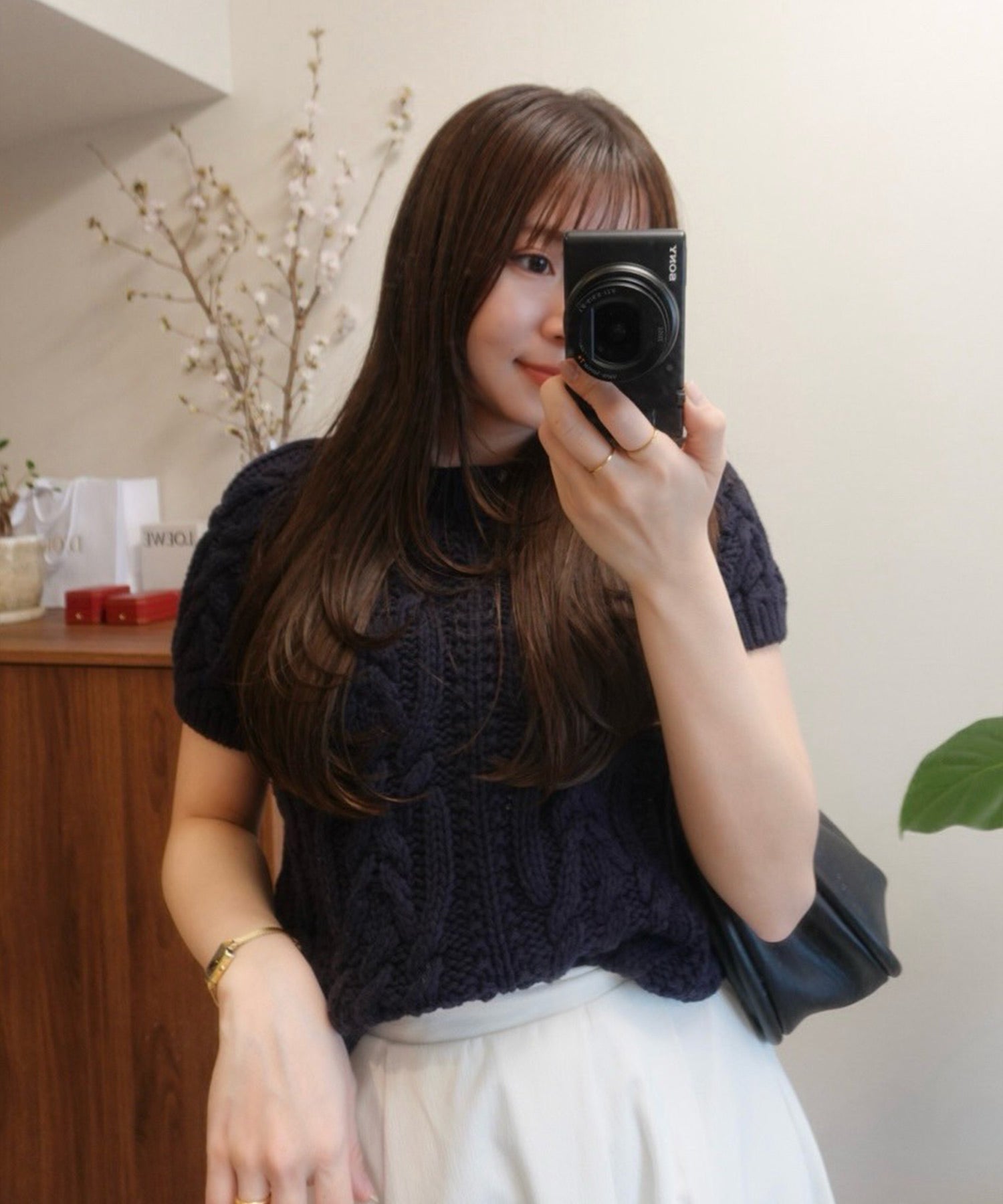 lace hem narrow skirt(saki select) | Reurie'（レウリィ）