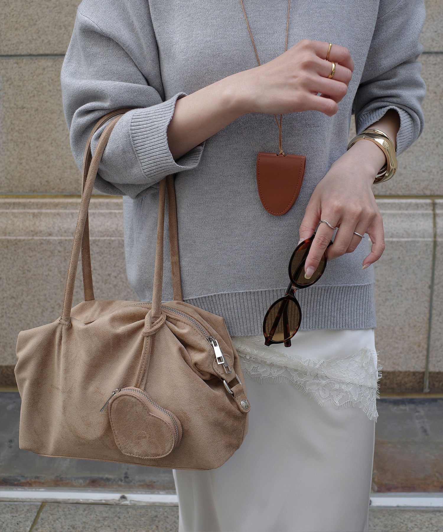 バッグ RIE heart poach square bag | Reurie'（レウリィ）