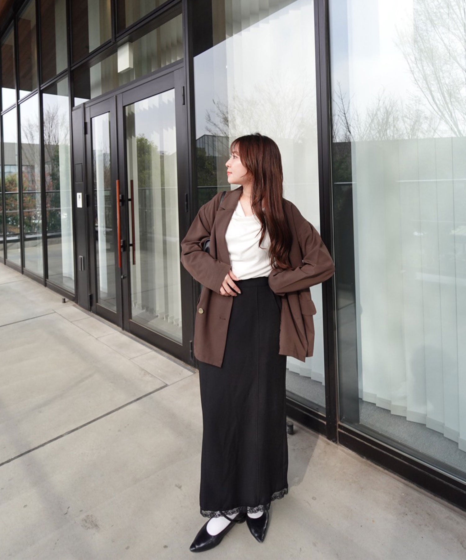 スカート saki lace hem narrow skirt(saki select) | Reurie'（レウリィ）
