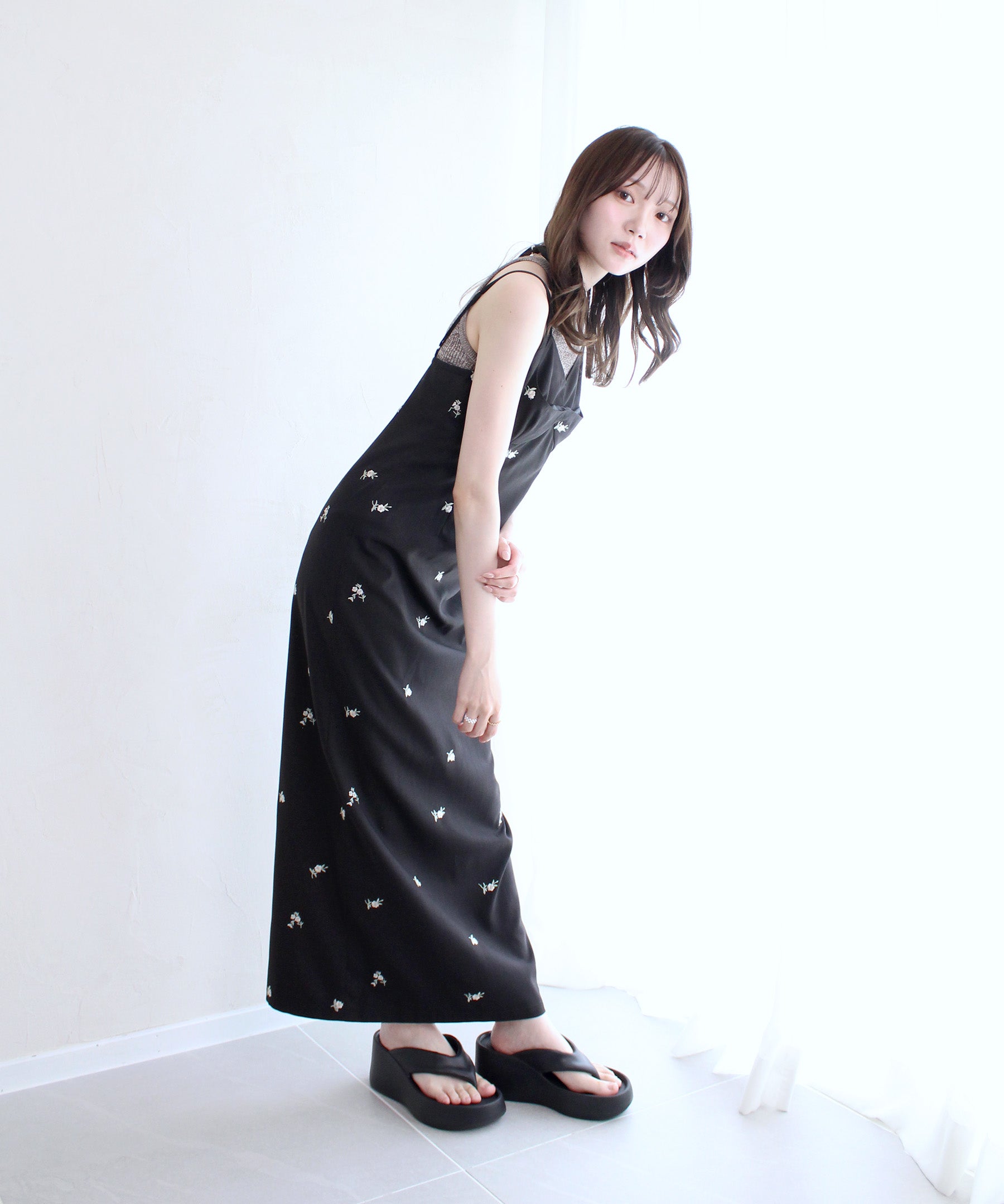 SET価格】american sleeve knit + layered onepiece | Reurie'（レウリィ）