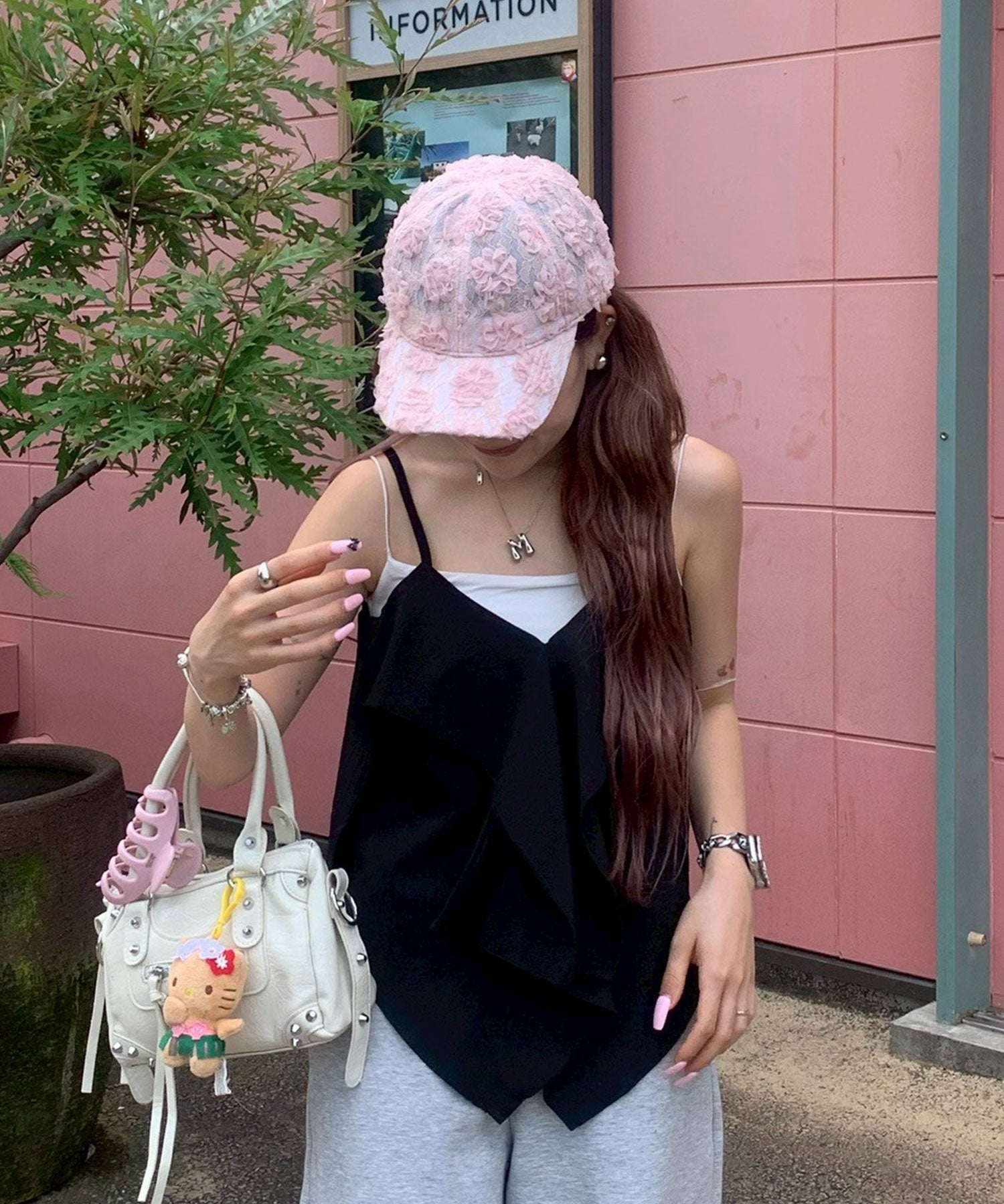 draped ruffle cami(mayu select) | Reurie'（レウリィ）